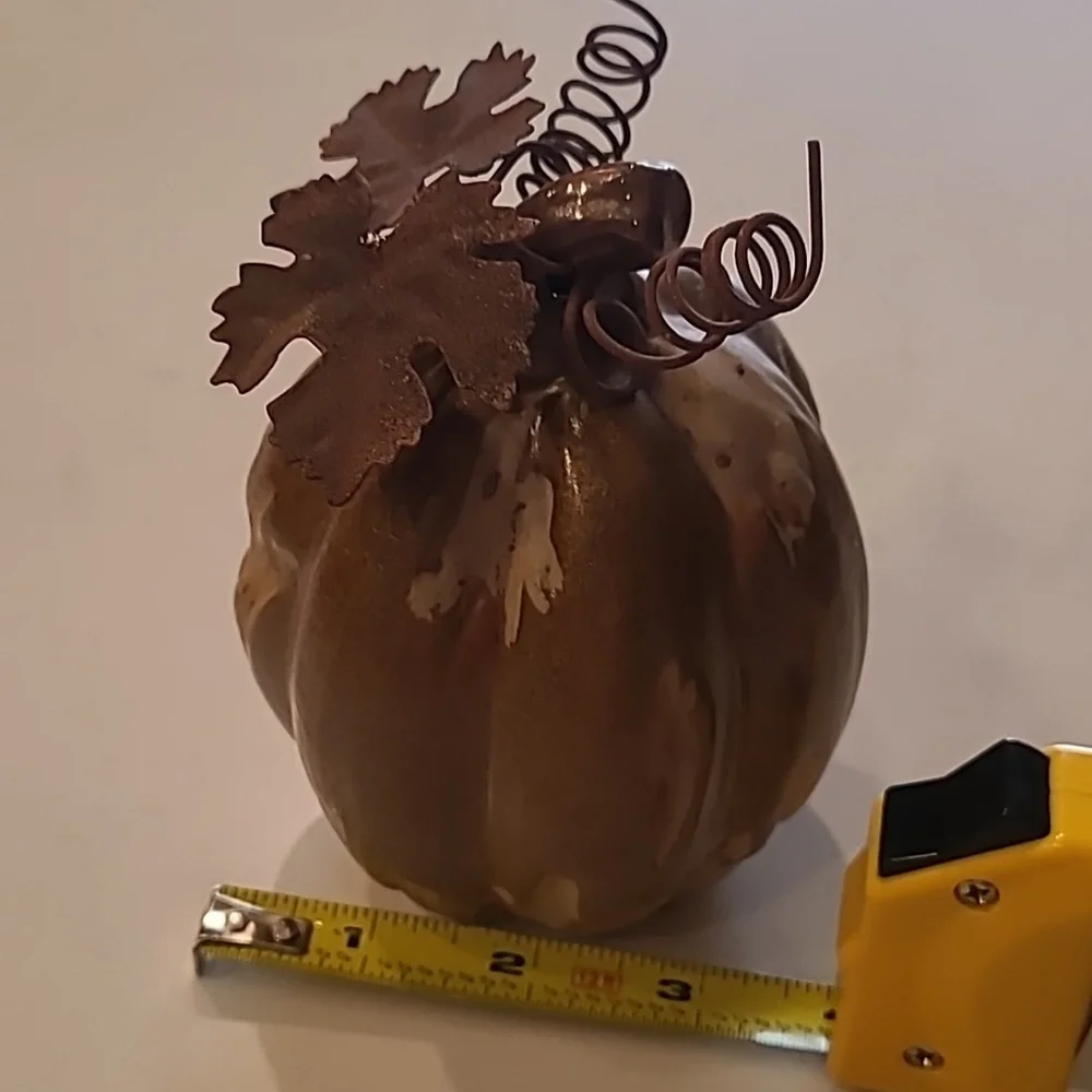 Pier 1 Imports Rustic Brown Ceramic Pumpkin Decor
